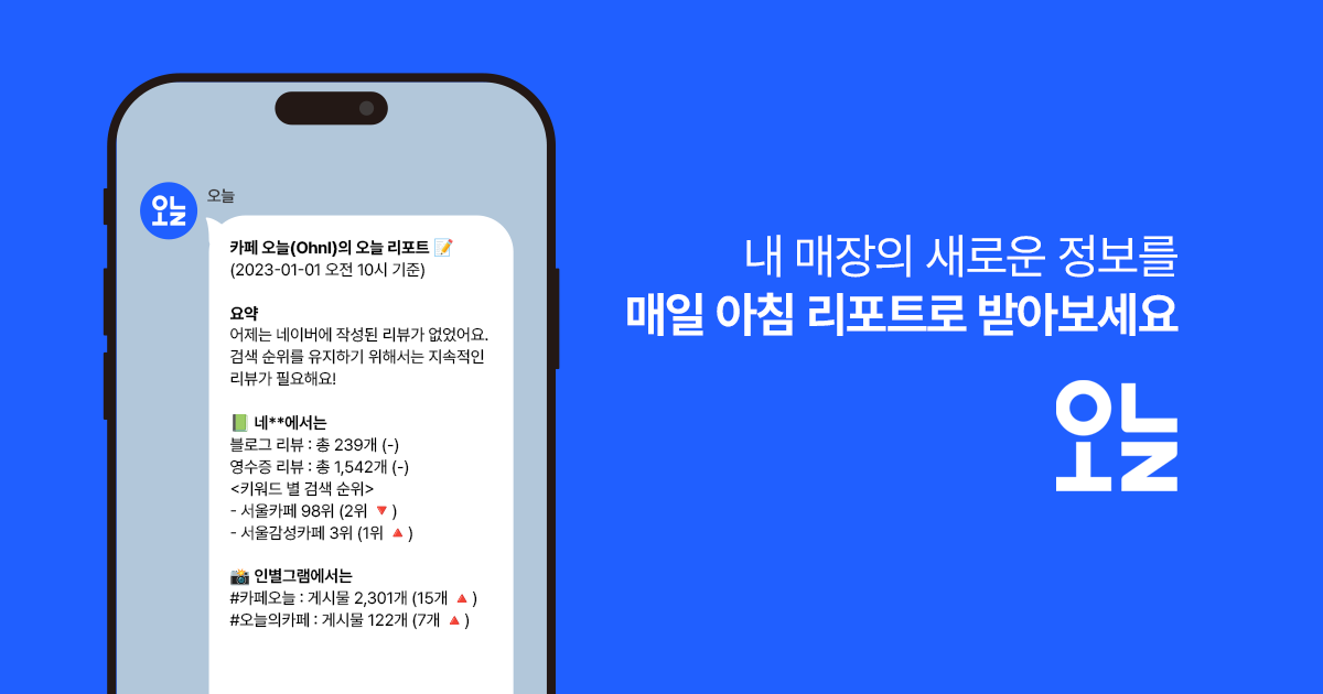 이거 쓰면 아침마다 카톡으로 매장 정보 보내주드라 - 창업 갤러리