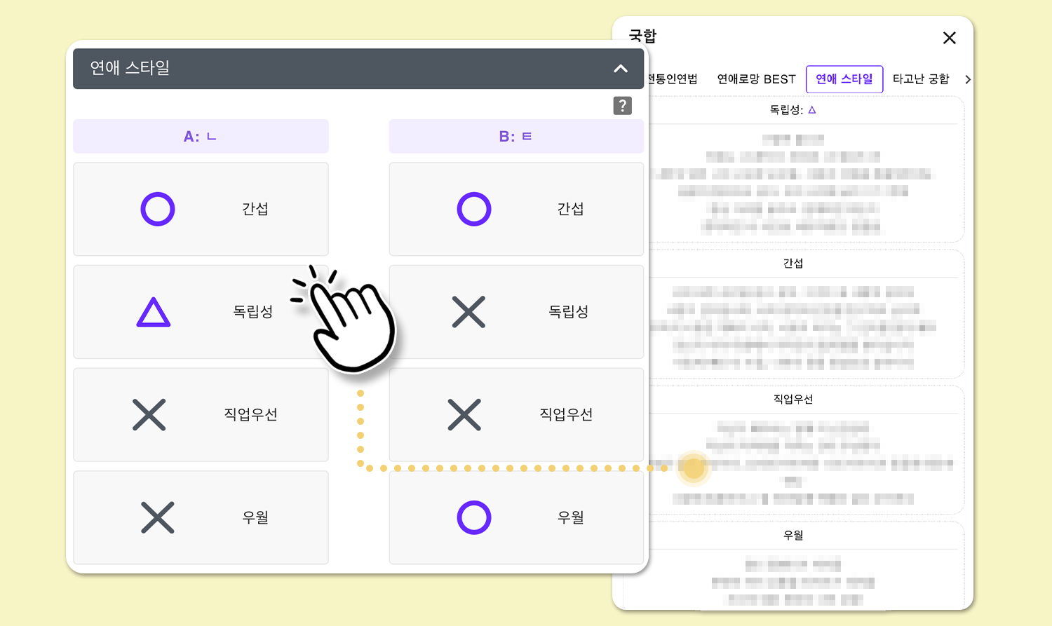 더큼 만세력은 연애 스타일 궁합도 볼 수 있다