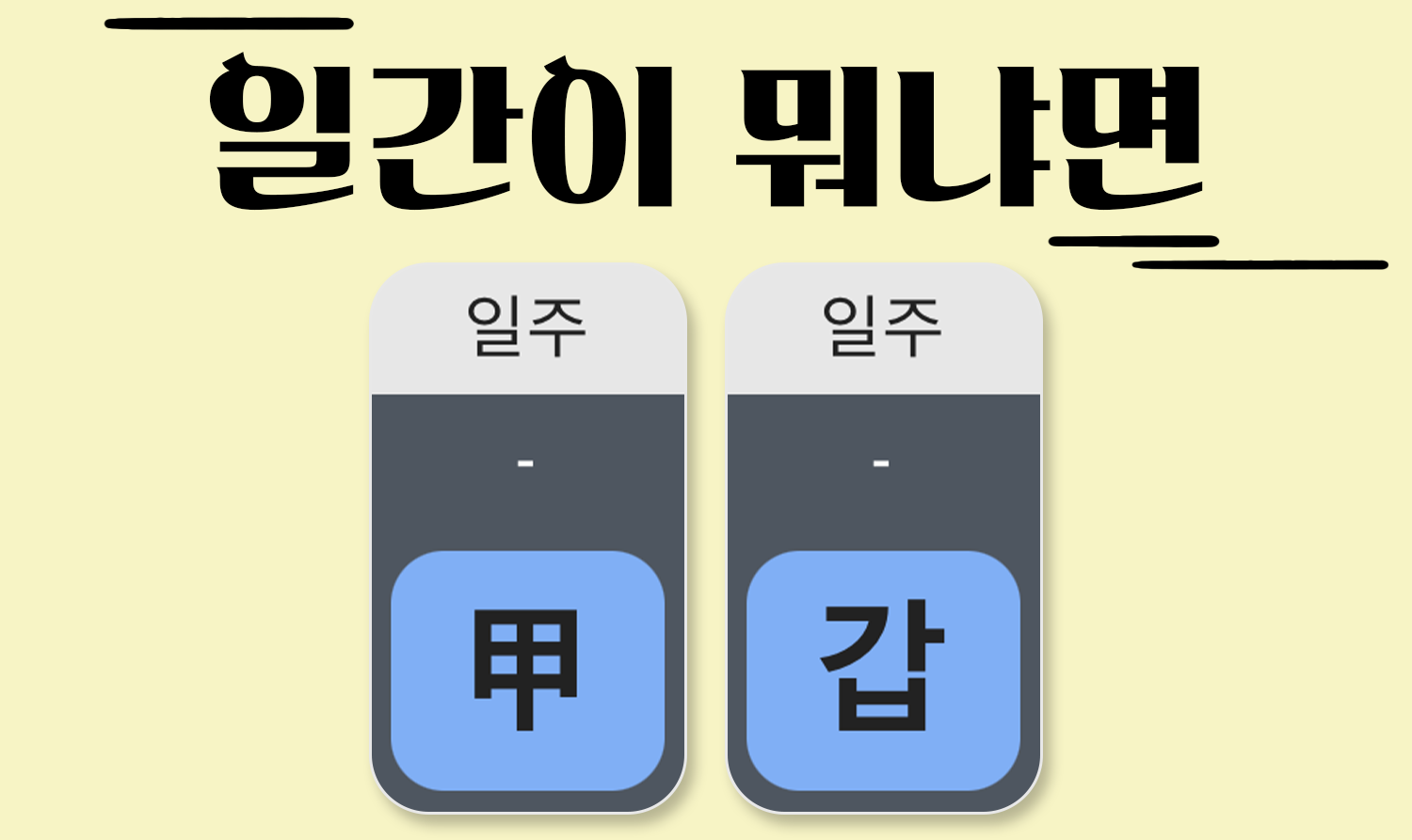 나의 의미! 만세력에서 내 일간 찾기