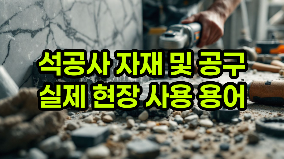 석공사 및 인테리어 공사 실제 현장 작업 도구 및 자재 종합 분석