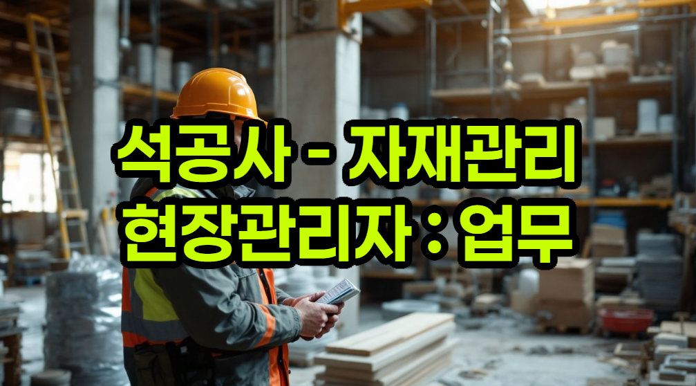 석공사 인테리어 공사 - 현장관리자와 자재관리자 업무 가이드