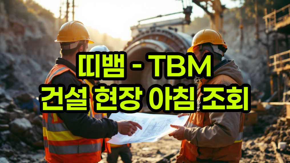 TBM 미팅 아침 조회 - 공사현장 용어 (Tool Box Meeting) 이란?