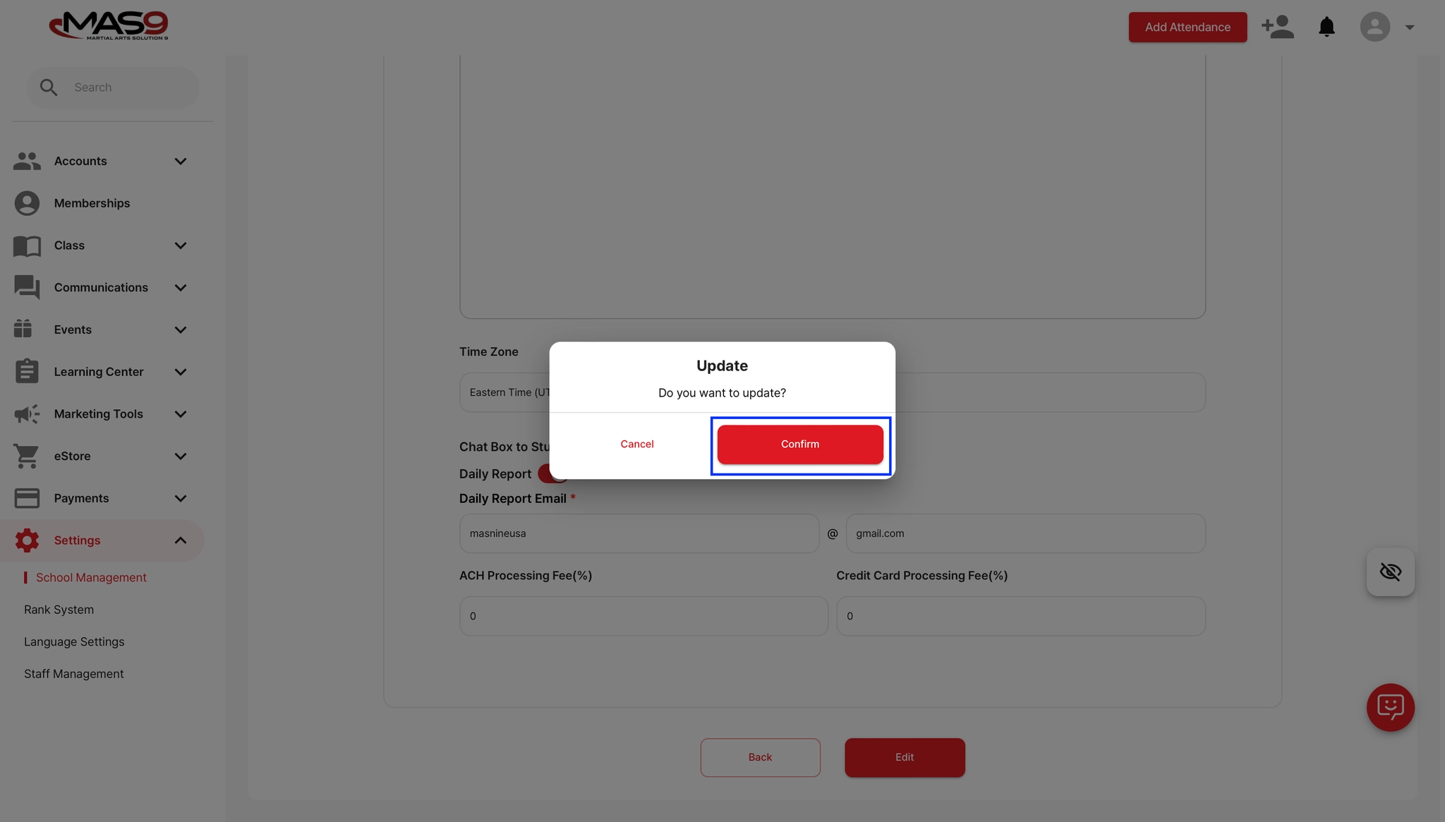 Logo upload dialog