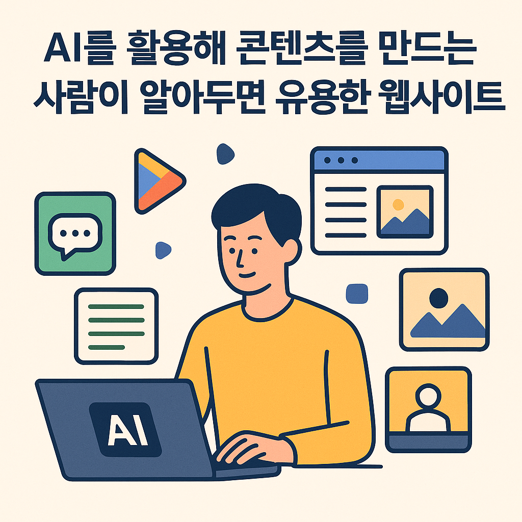 AI로 콘텐츠 만드는 사람이라면 꼭 알아야 할 사이트 모음