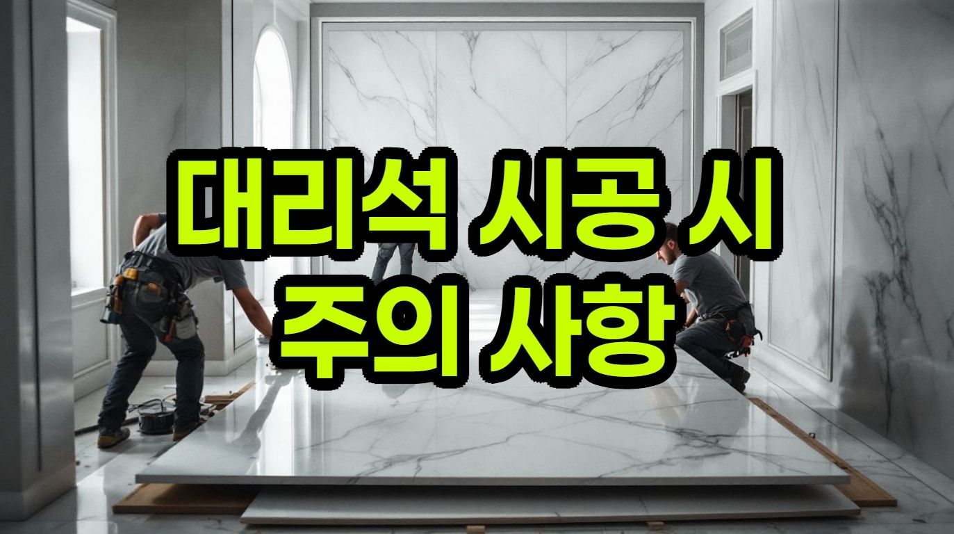 대리석 인테리어 특징 장단점 - 시공 및 관리와 주의사항