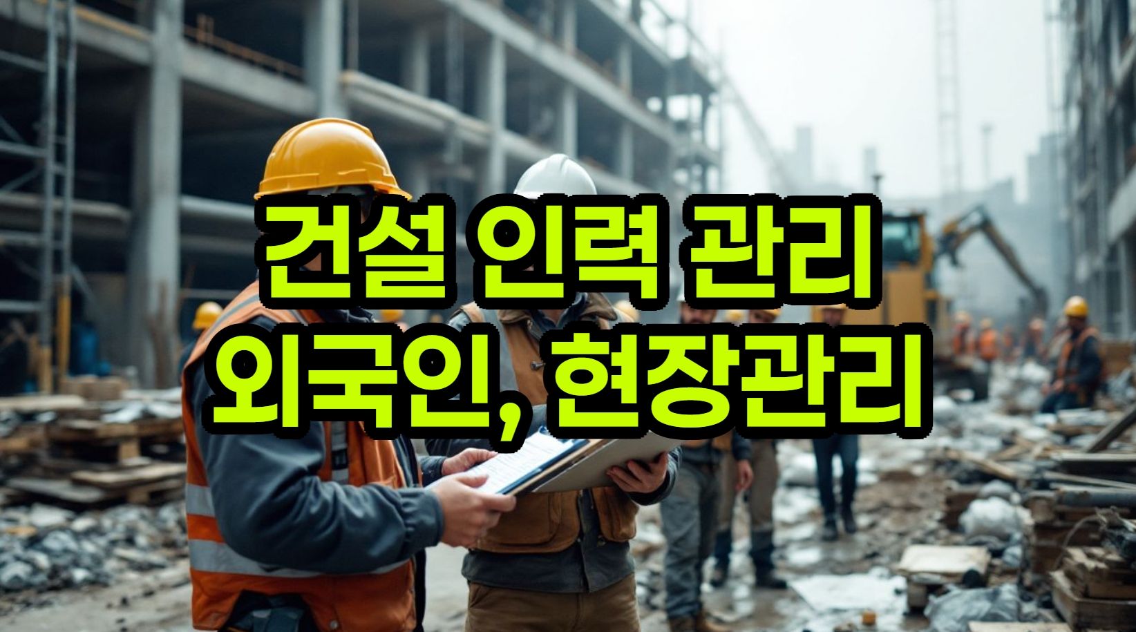 건설 노가다 공사판 현장 인력 관리 - 외국인, 현장관리자, 인력사무소
