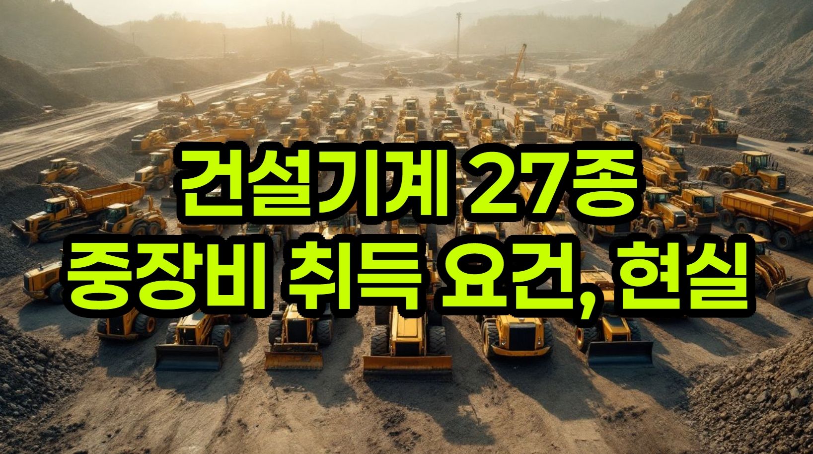 건설업 중장비 27종 취업 현황 자격 - 대한민국 건설기계 노가다 공사판 장비 시장