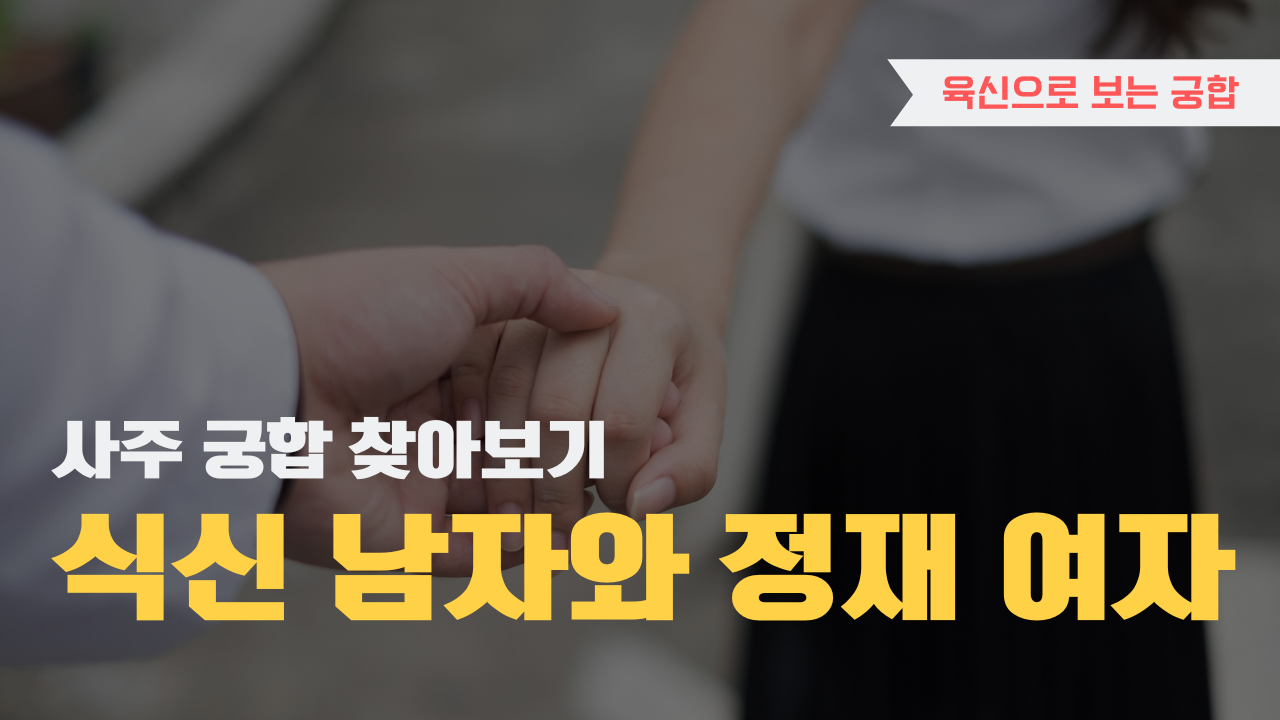 사주 육신으로 궁합 찾아보기, 식신 남자와 정재 여자