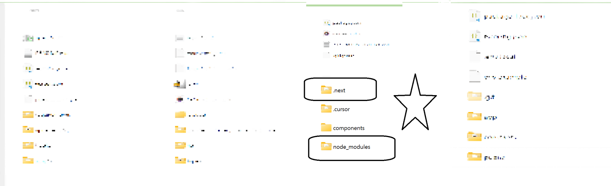 Next.js 개발 + 커서IDE 개발 시 - .Next (캐시) // Node_modules (모듈러) 는 언제라도 복구 가능한 폴더이다