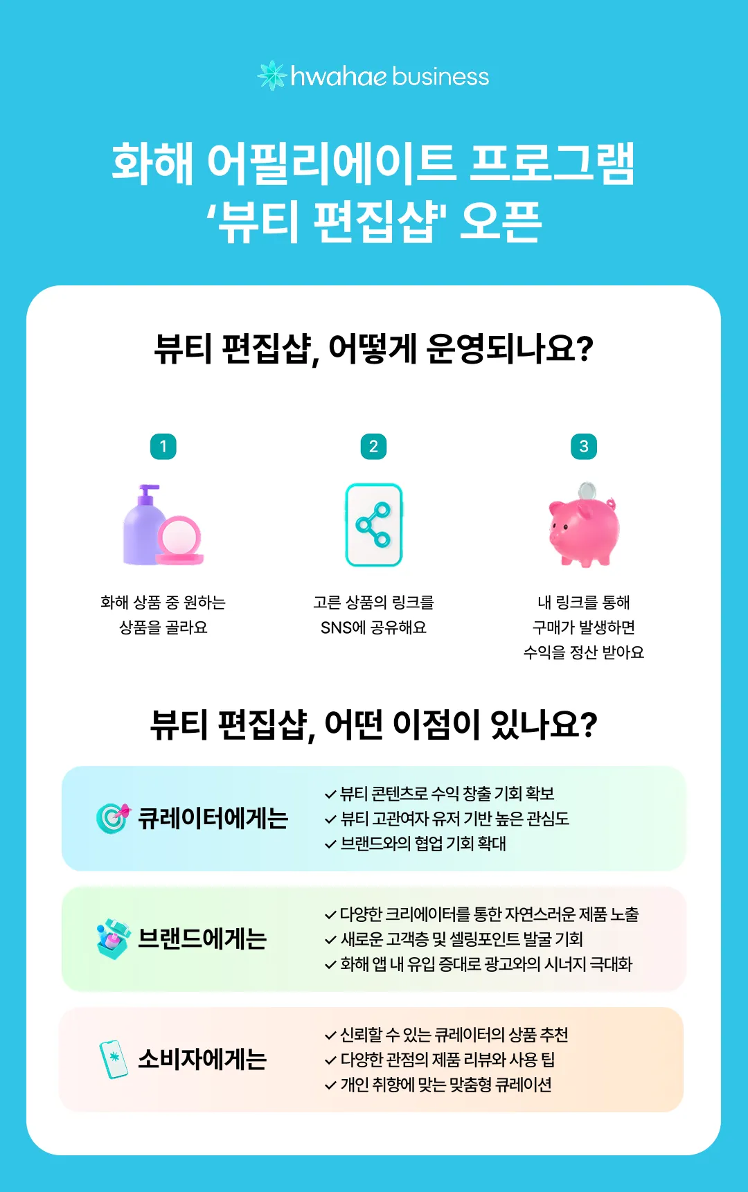 화해 어필리에이트 ‘뷰티 편집샵’