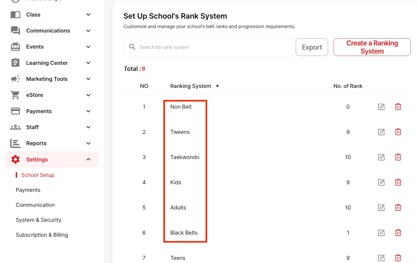 Create rank button location