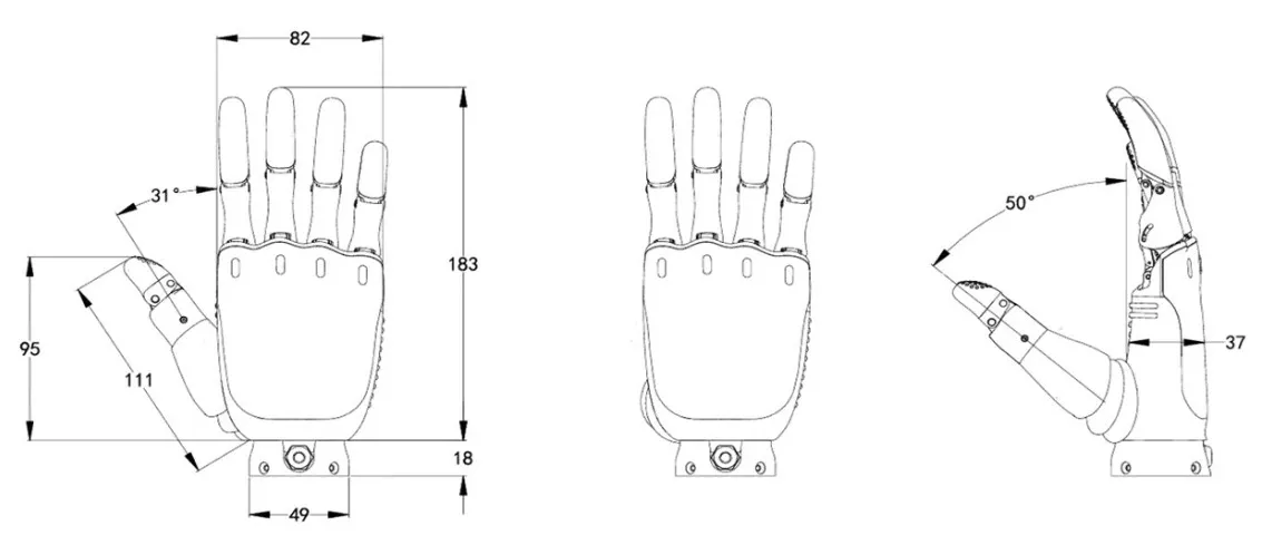 ROH AP001 force sensor dimension