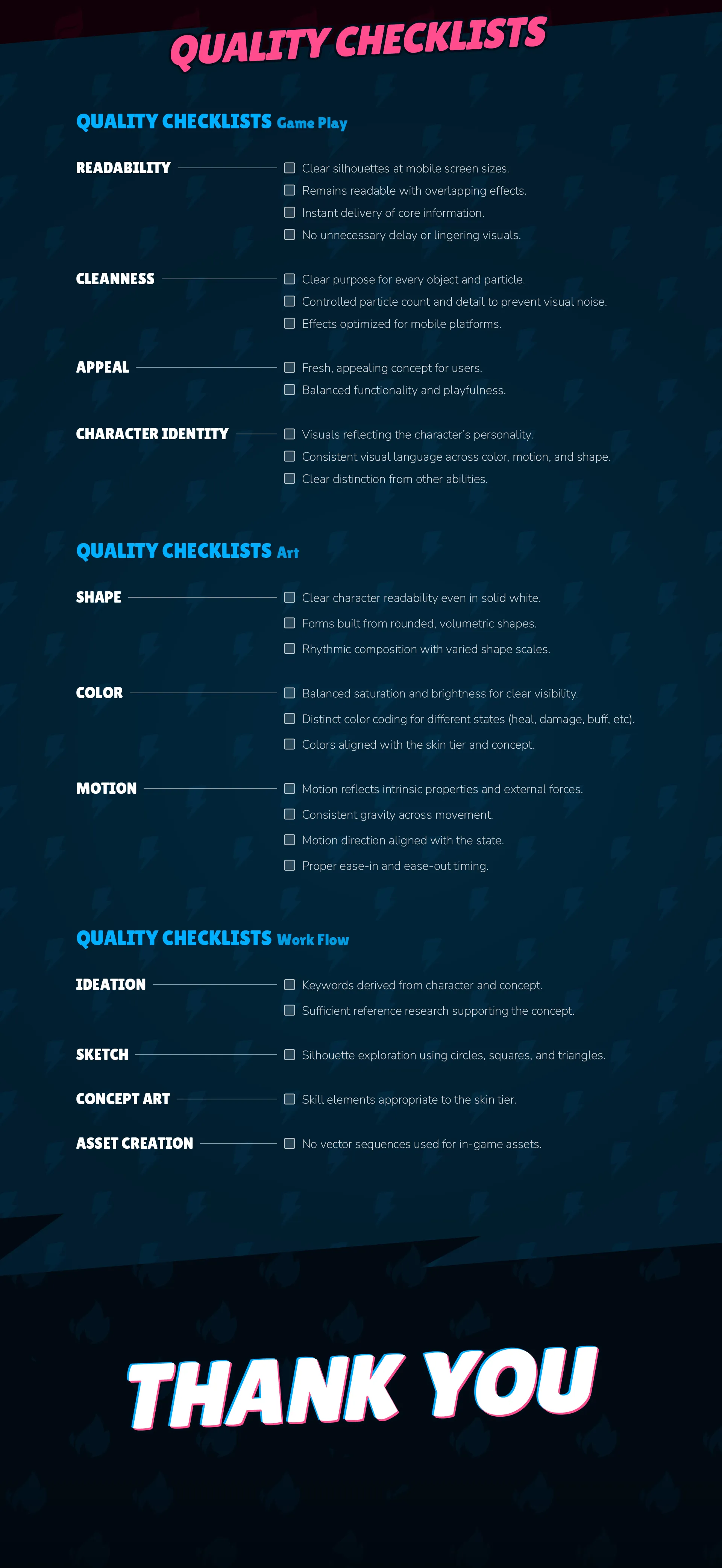 Cartoon Stylized VFX workflow - quality checklist