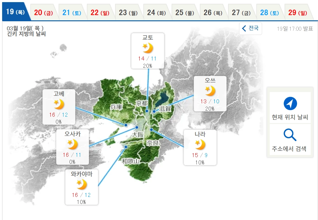 일본 기상청(Tenki.jp)