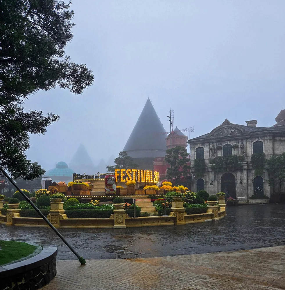 지상과 다르게 비가 오는 바나힐