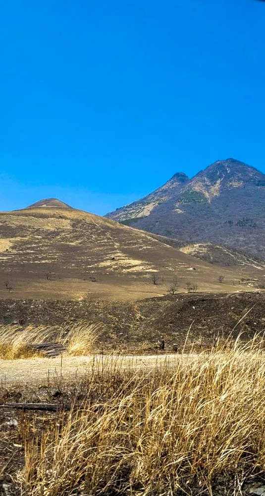 일본 하코네 지역에 있는 긴토키산 (아시가라산이라고도 함) 의 아름다운 풍경