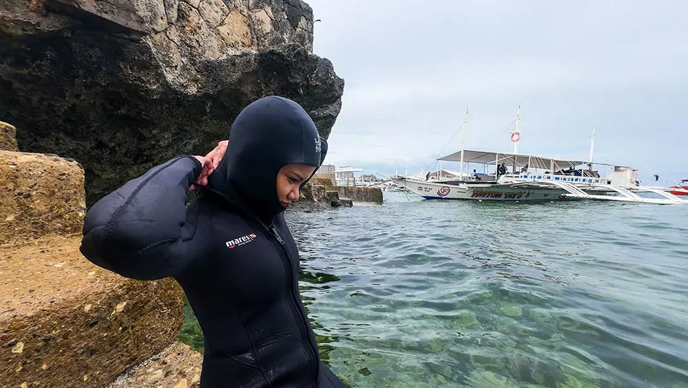 본격 스노클링 준비!