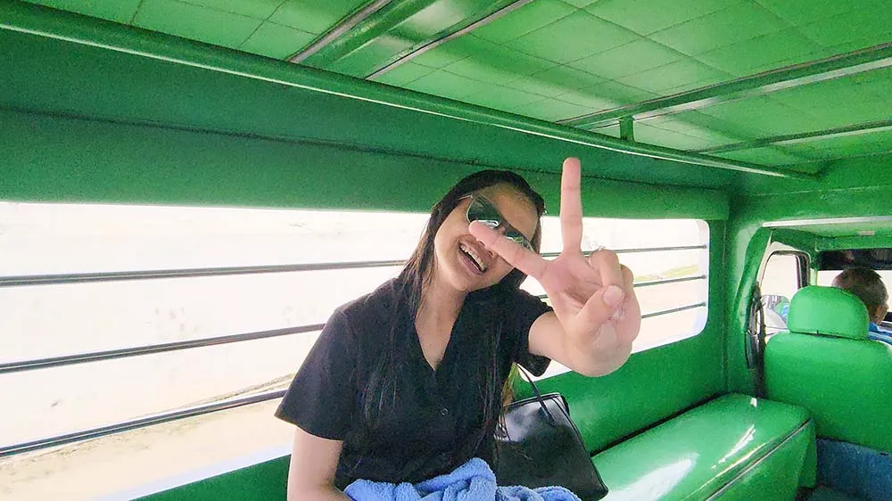 집으로 돌아가는 길에 이용한 드랍 차량 지프니