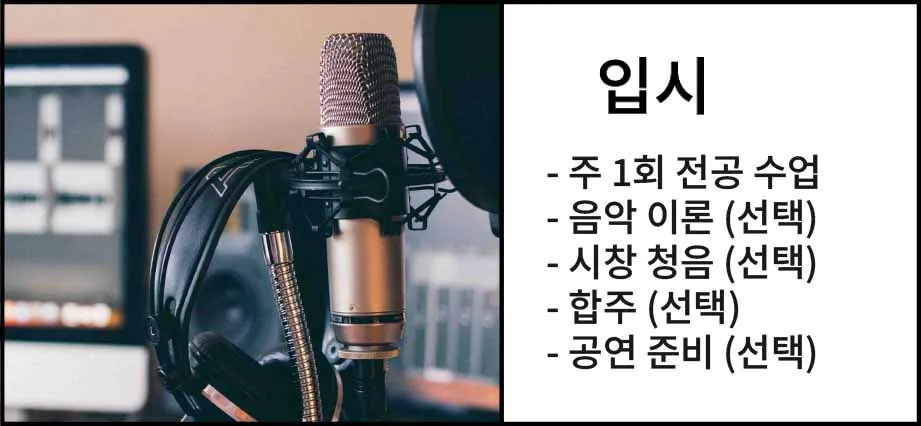 이수역 사당동 더뮤직아카데미 입시반 수업 과정