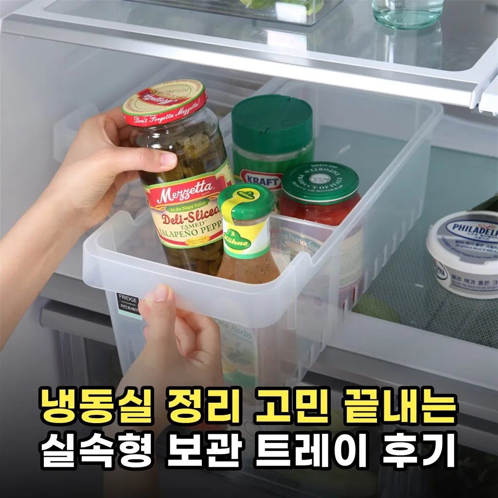 냉동실 정리 고민 끝내는 실속형 보관 트레이 후기