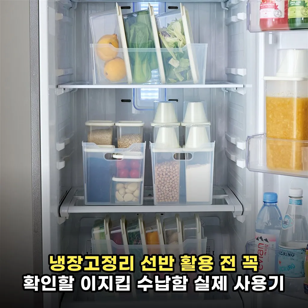 냉장고정리 선반 활용 전 꼭 확인할 이지킵 수납함 실제 사용기