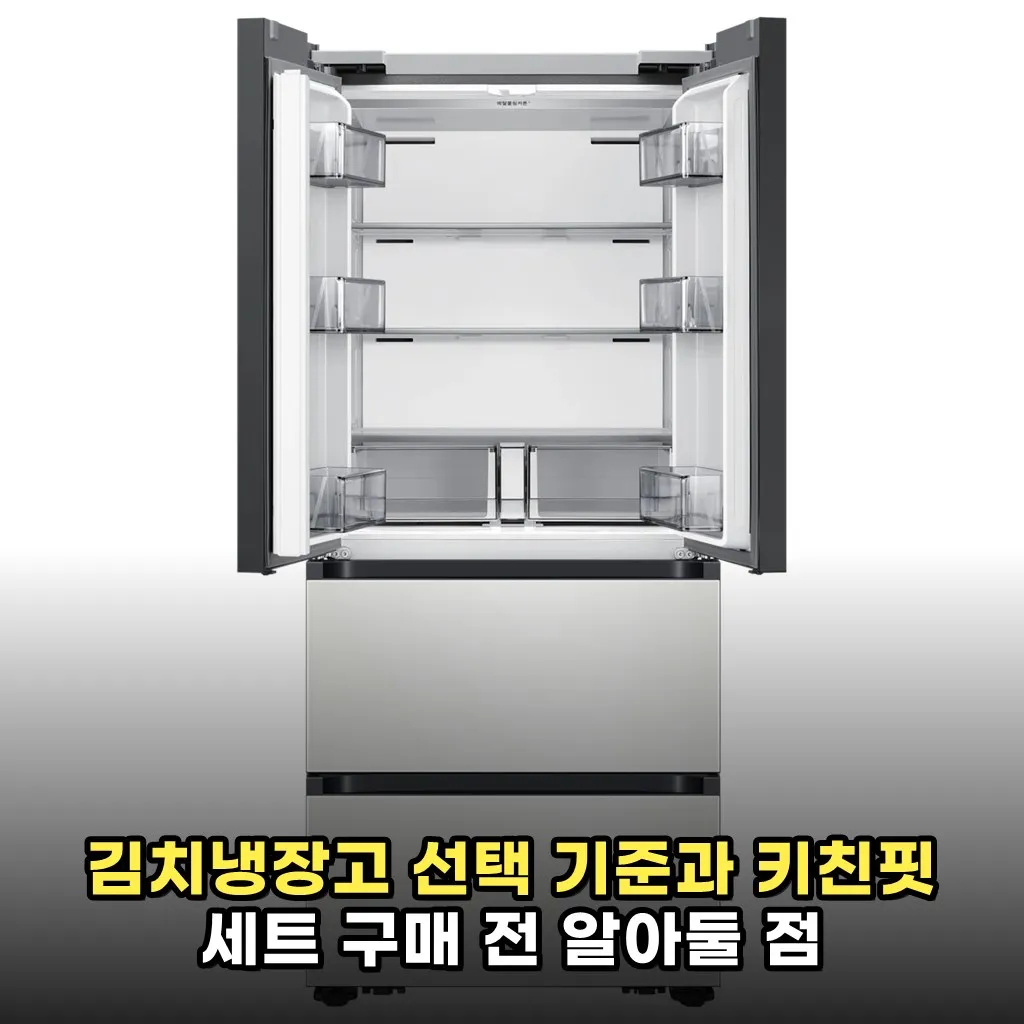 김치냉장고 선택 기준과 키친핏 세트 구매 전 알아둘 점