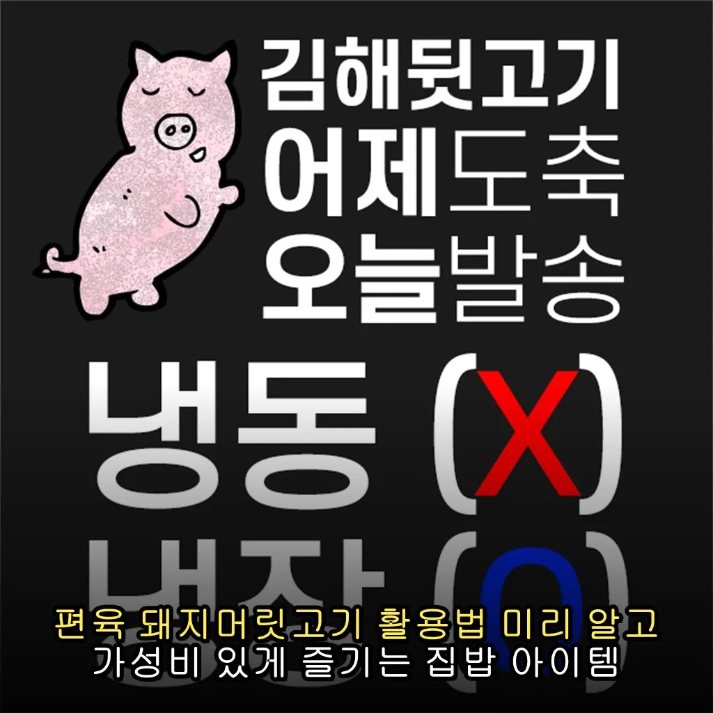 편육 돼지머릿고기 활용법 미리 알고 가성비 있게 즐기는 집밥 아이템