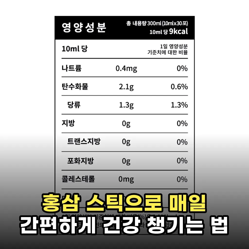 홍삼 스틱으로 매일 간편하게 건강 챙기는 법