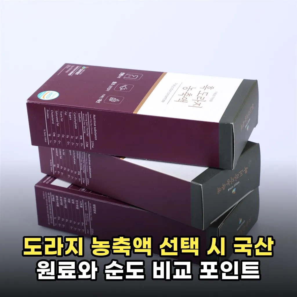 도라지 농축액 선택 시 국산 원료와 순도 비교 포인트