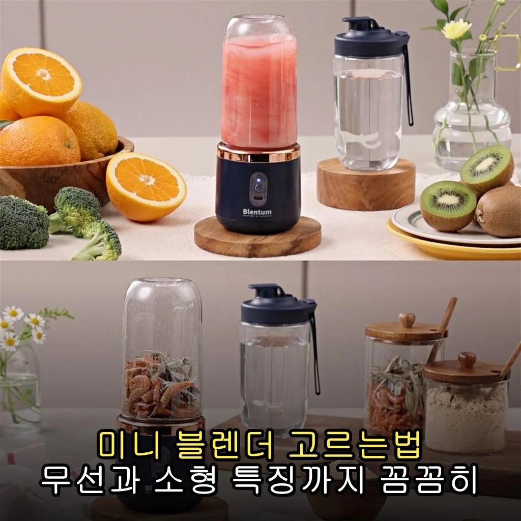 미니 블렌더 고르는법 무선과 소형 특징까지 꼼꼼히