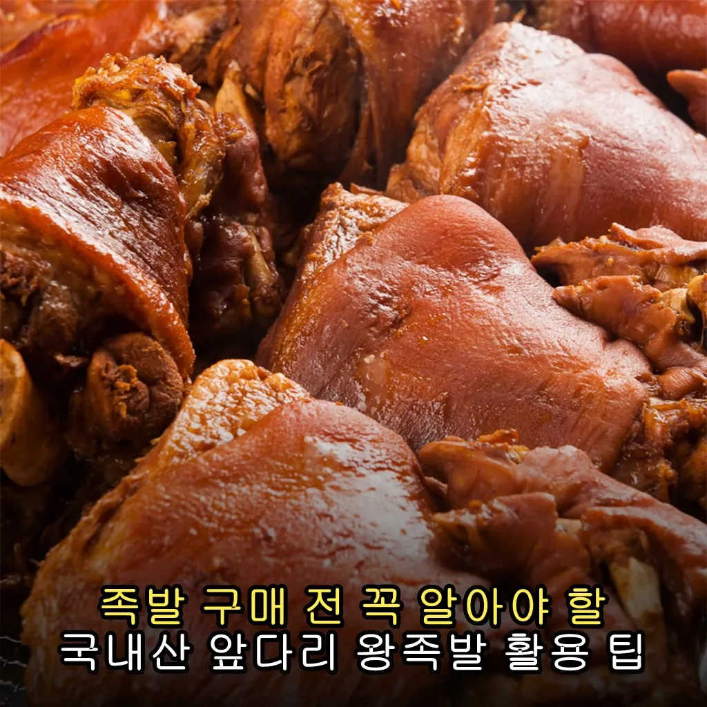 족발 구매 전 꼭 알아야 할 국내산 앞다리 왕족발 활용 팁