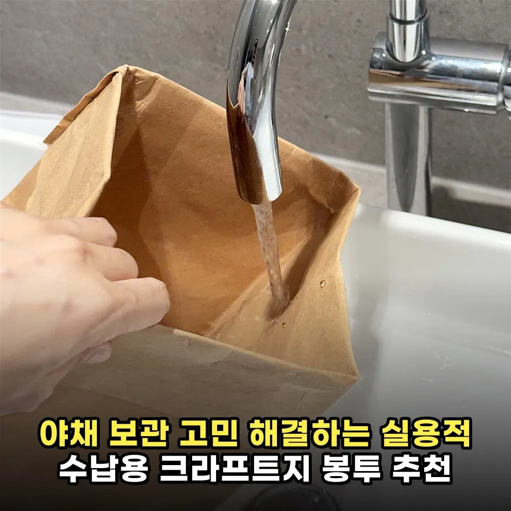 야채 보관 고민 해결하는 실용적 수납용 크라프트지 봉투 추천