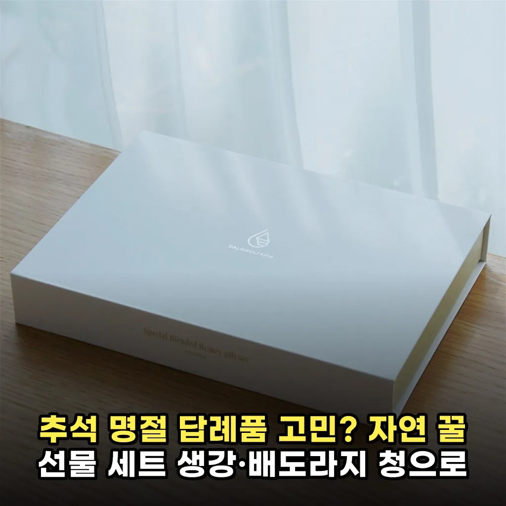 추석 명절 답례품 고민? 자연 꿀 선물 세트 생강·배도라지 청으로 건강 챙기기 전