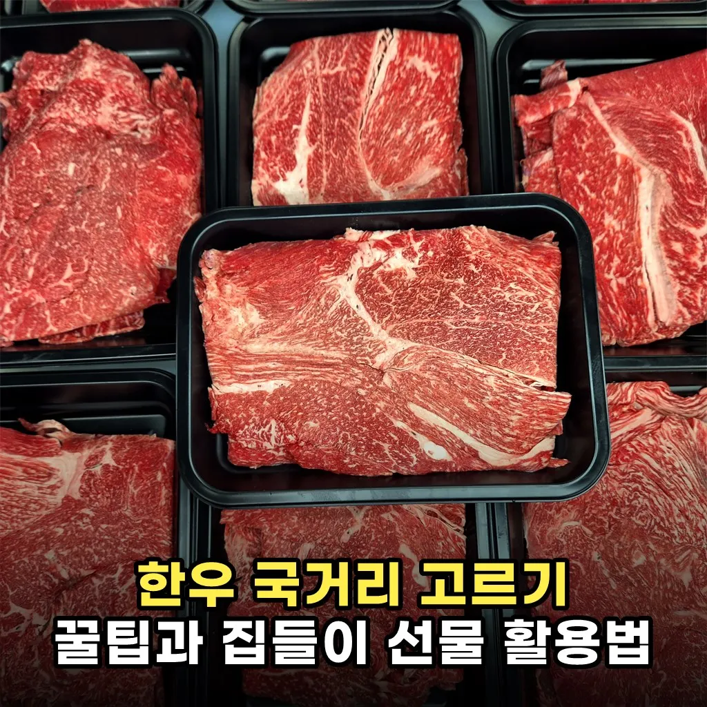 한우 국거리 고르기 꿀팁과 집들이 선물 활용법