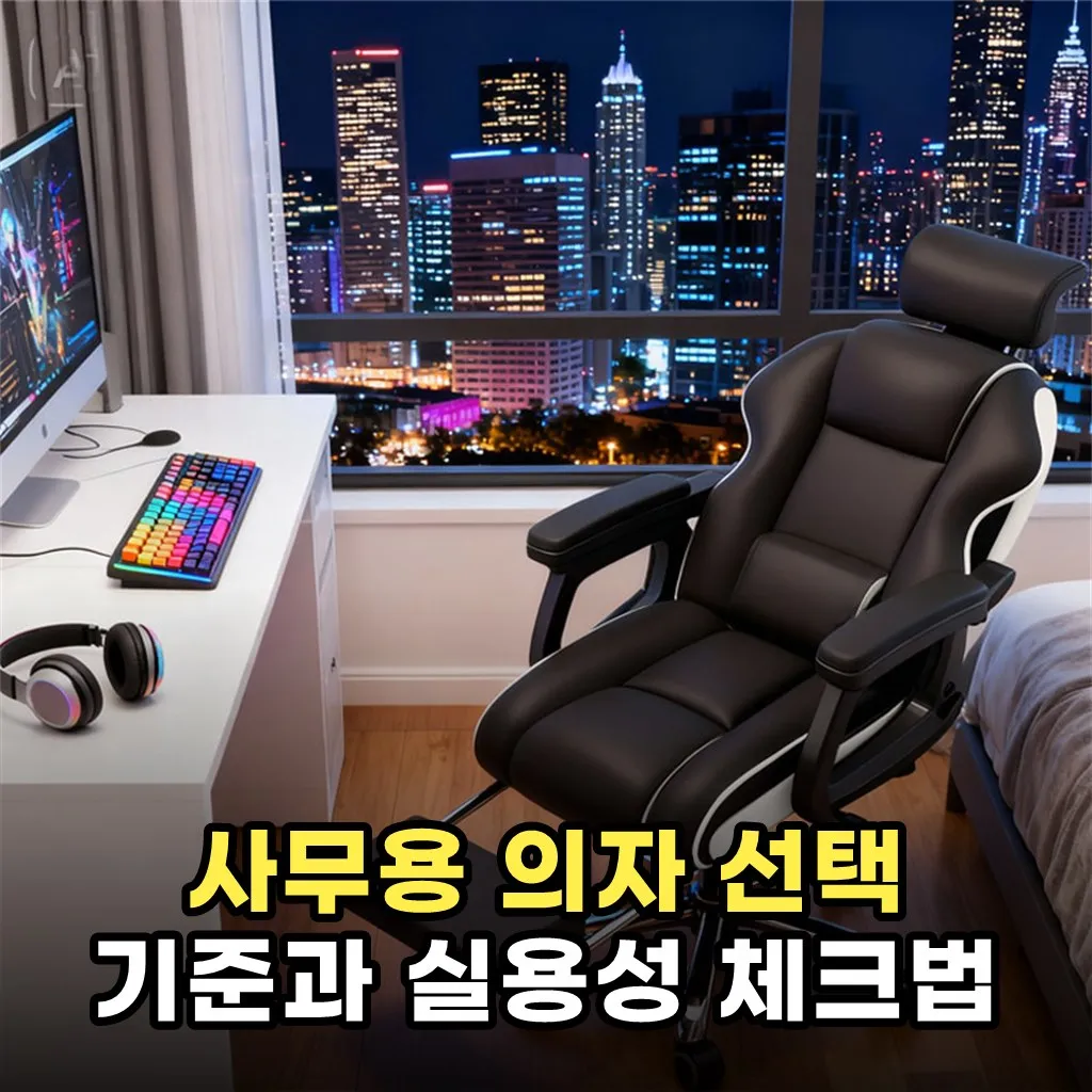 사무용 의자 선택 기준과 실용성 체크법