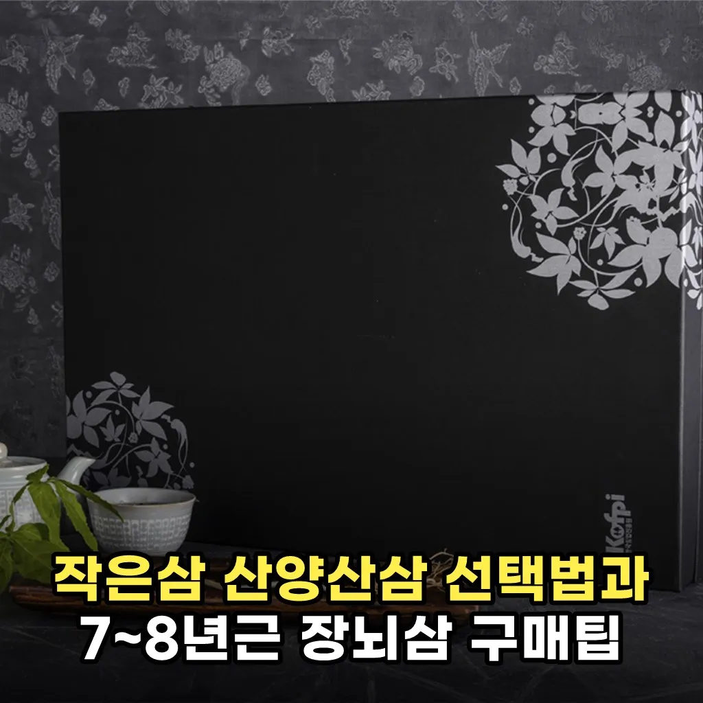 작은삼 산양산삼 선택법과 7~8년근 장뇌삼 구매팁