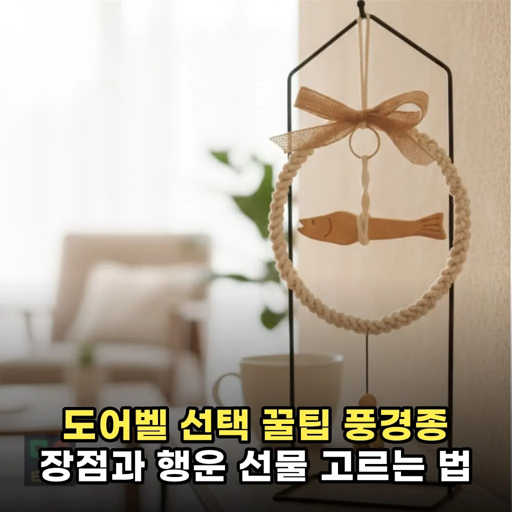 도어벨 선택 꿀팁 풍경종 장점과 행운 선물 고르는 법