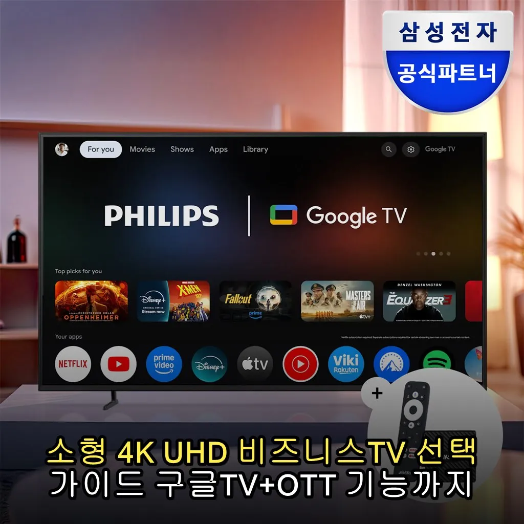 소형 4K UHD 비즈니스TV 선택 가이드 구글TV+OTT 기능까지 꼼꼼 비교