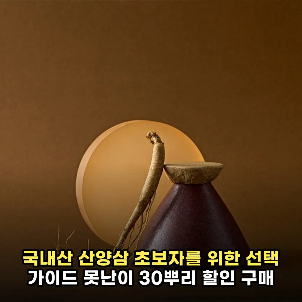 국내산 산양삼 초보자를 위한 선택 가이드 못난이 30뿌리 할인 구매 팁