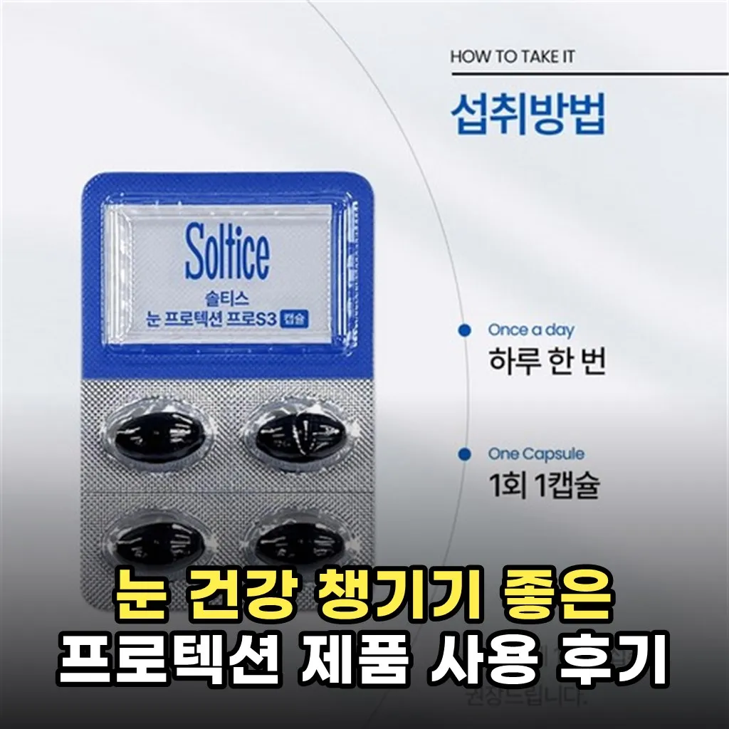 눈 건강 챙기기 좋은 프로텍션 제품 사용 후기