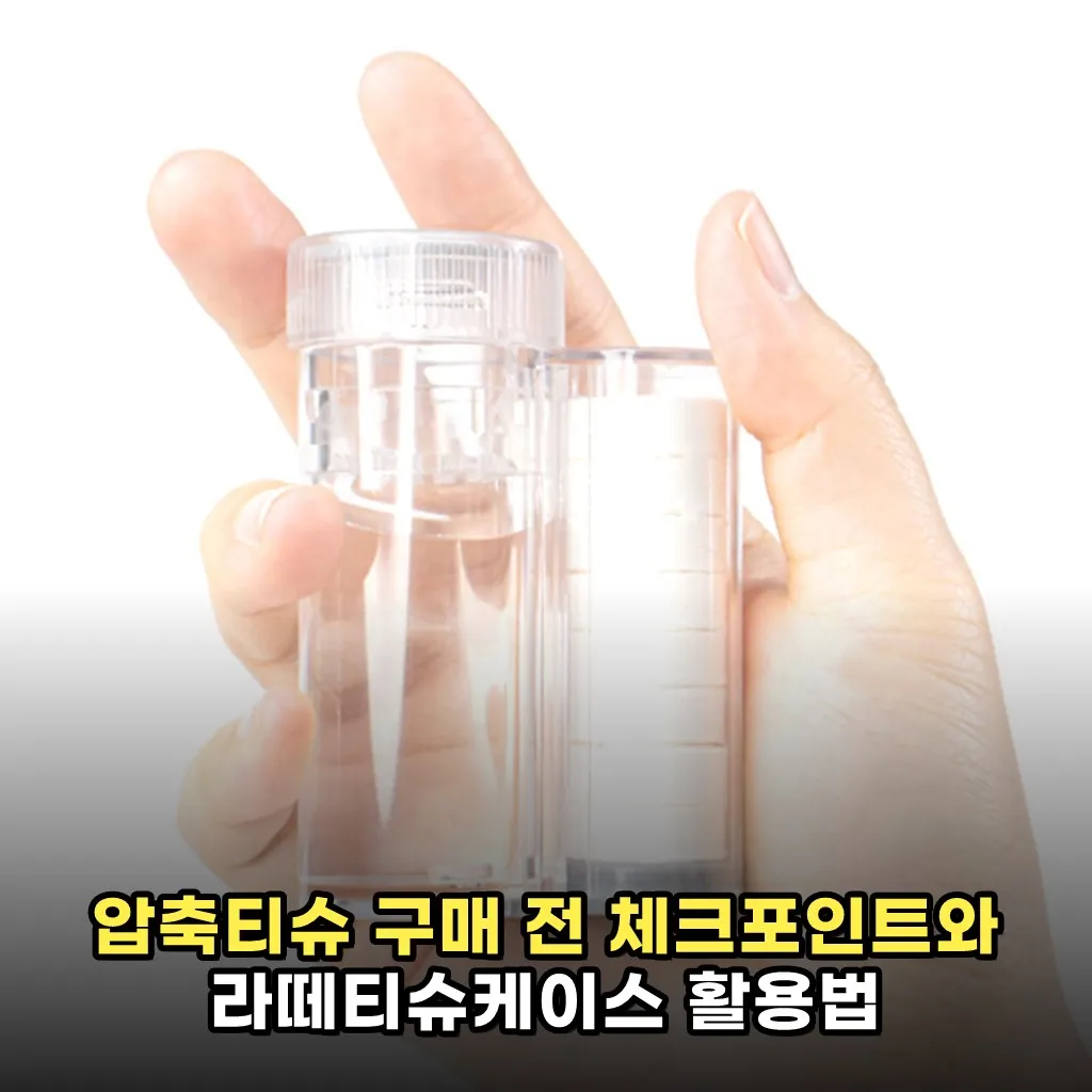 압축티슈 구매 전 체크포인트와 라떼티슈케이스 활용법