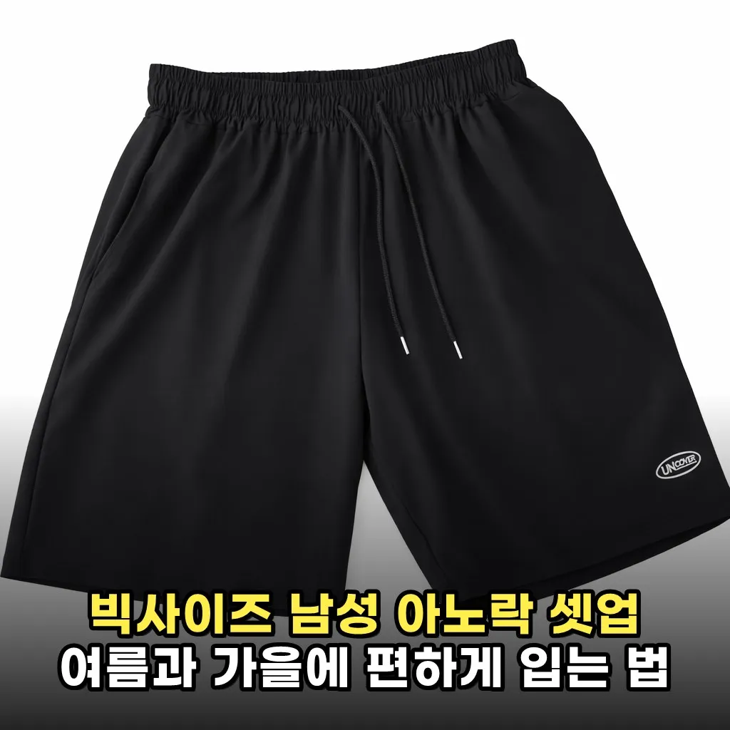 빅사이즈 남성 아노락 셋업 여름과 가을에 편하게 입는 법
