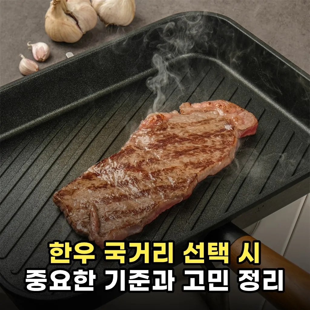 한우 국거리 선택 시 중요한 기준과 고민 정리