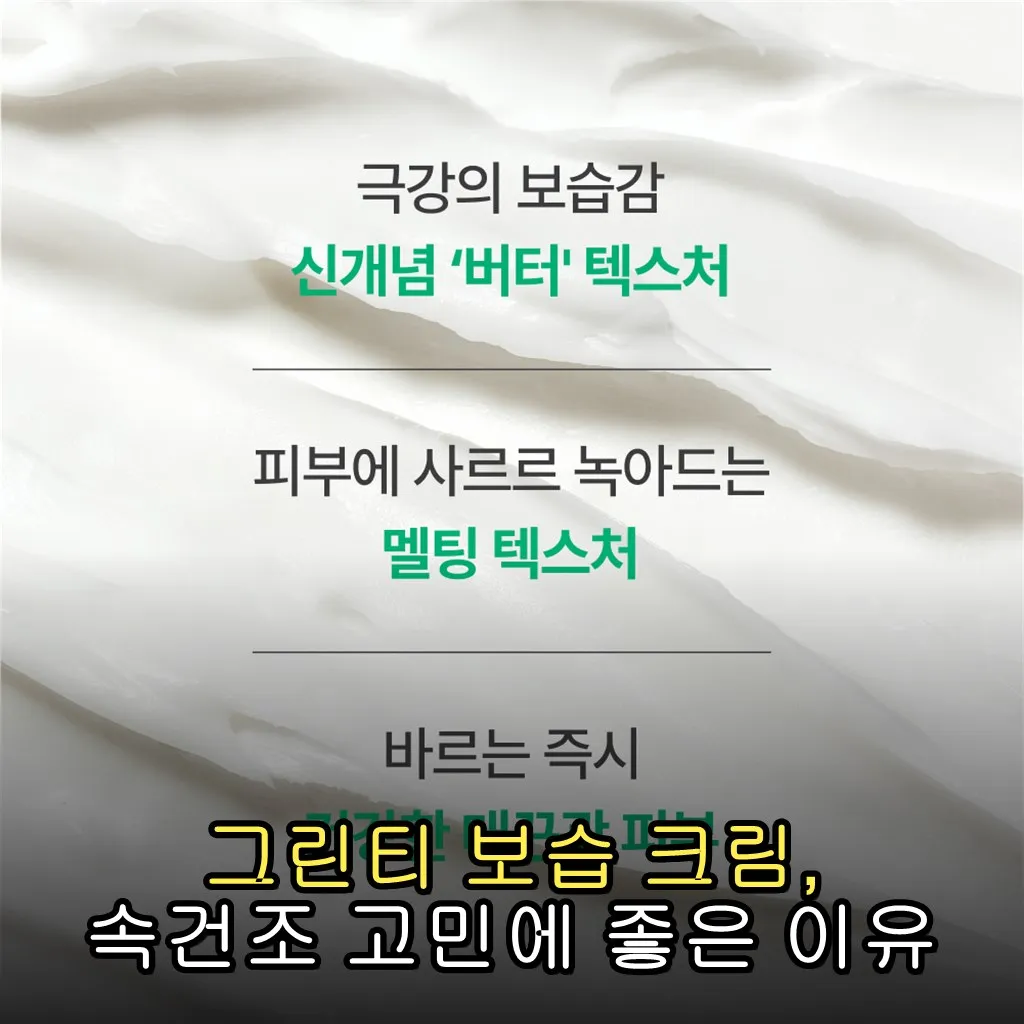 그린티 보습 크림, 속건조 고민에 좋은 이유