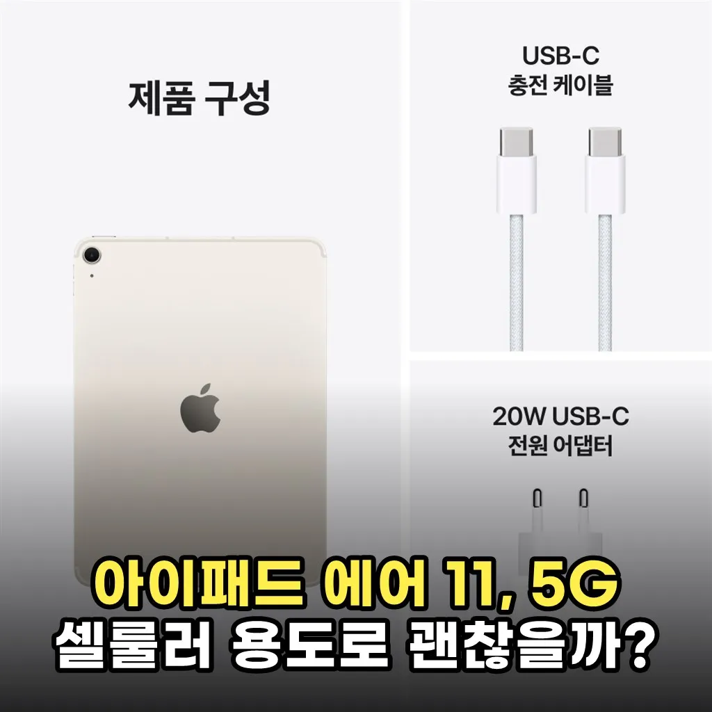 아이패드 에어 11, 5G 셀룰러 용도로 괜찮을까?