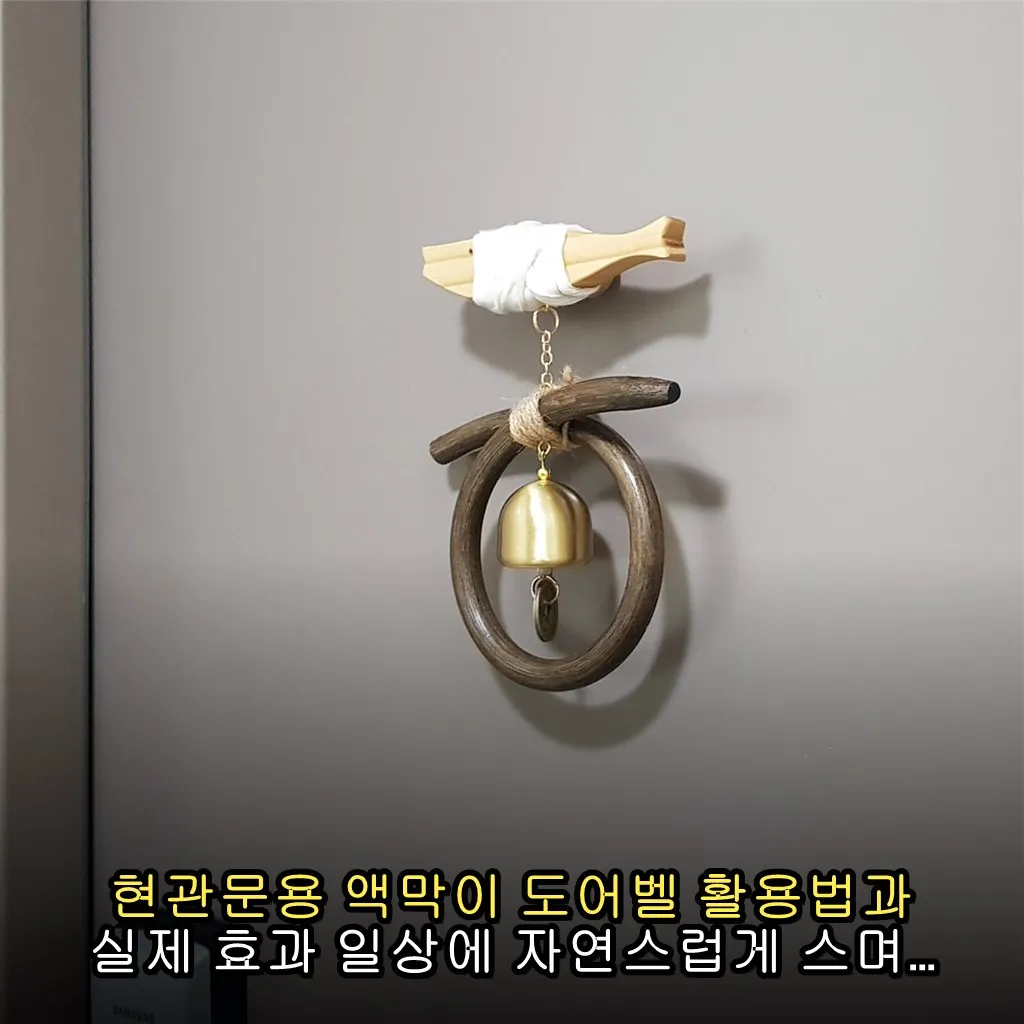 현관문용 액막이 도어벨 활용법과 실제 효과 일상에 자연스럽게 스며드는 선택