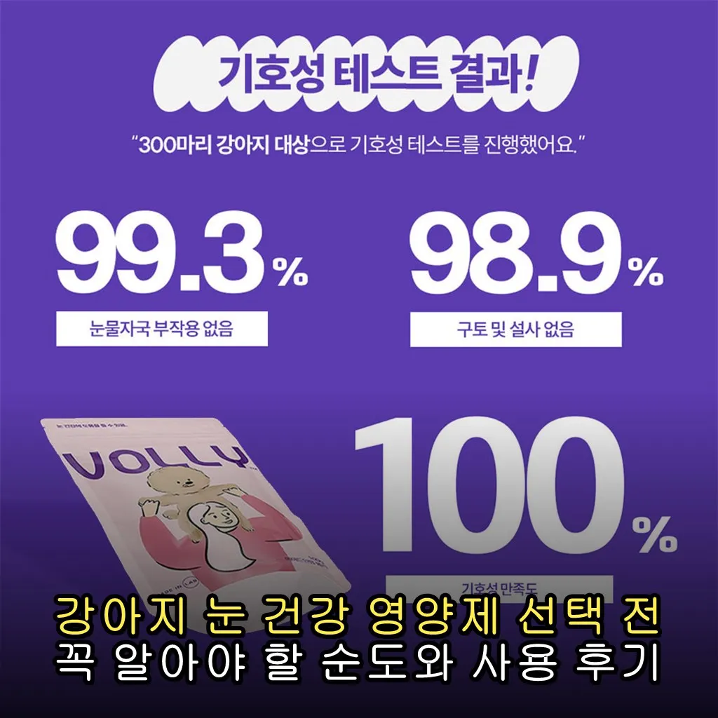 강아지 눈 건강 영양제 선택 전 꼭 알아야 할 순도와 사용 후기