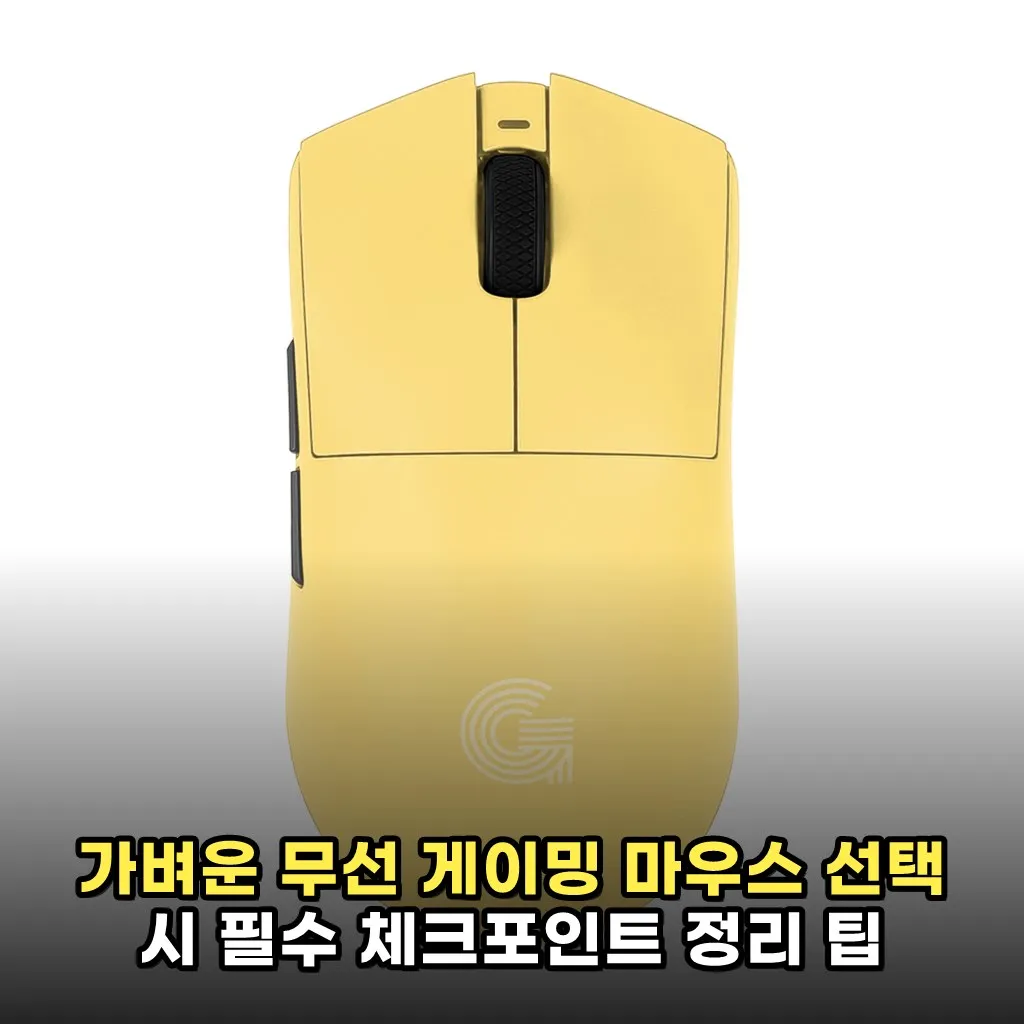 가벼운 무선 게이밍 마우스 선택 시 필수 체크포인트 정리 팁