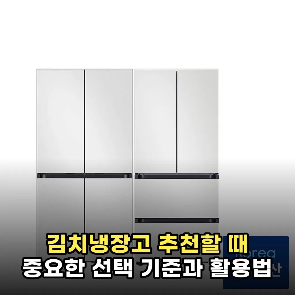 김치냉장고 추천할 때 중요한 선택 기준과 활용법
