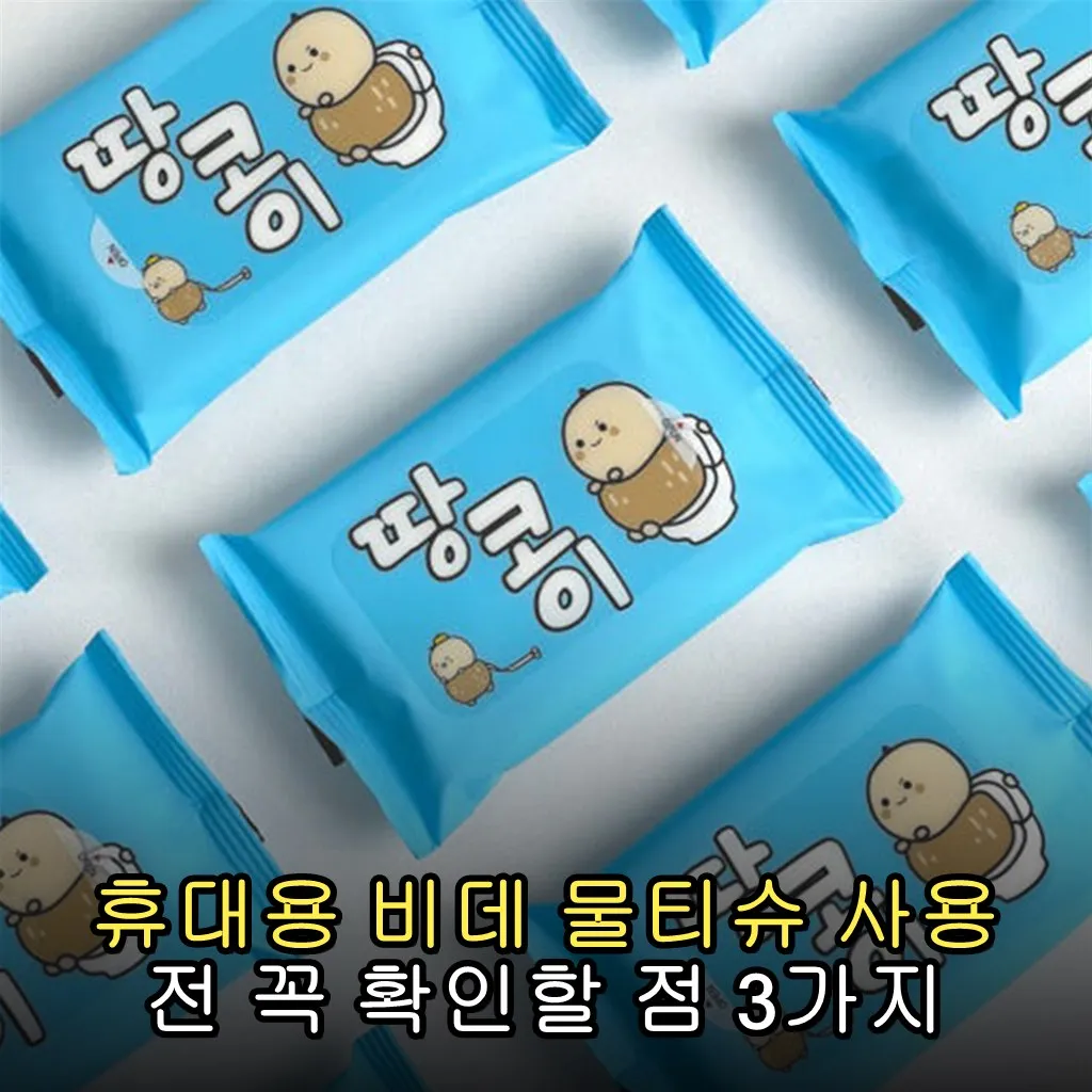 휴대용 비데 물티슈 사용 전 꼭 확인할 점 3가지